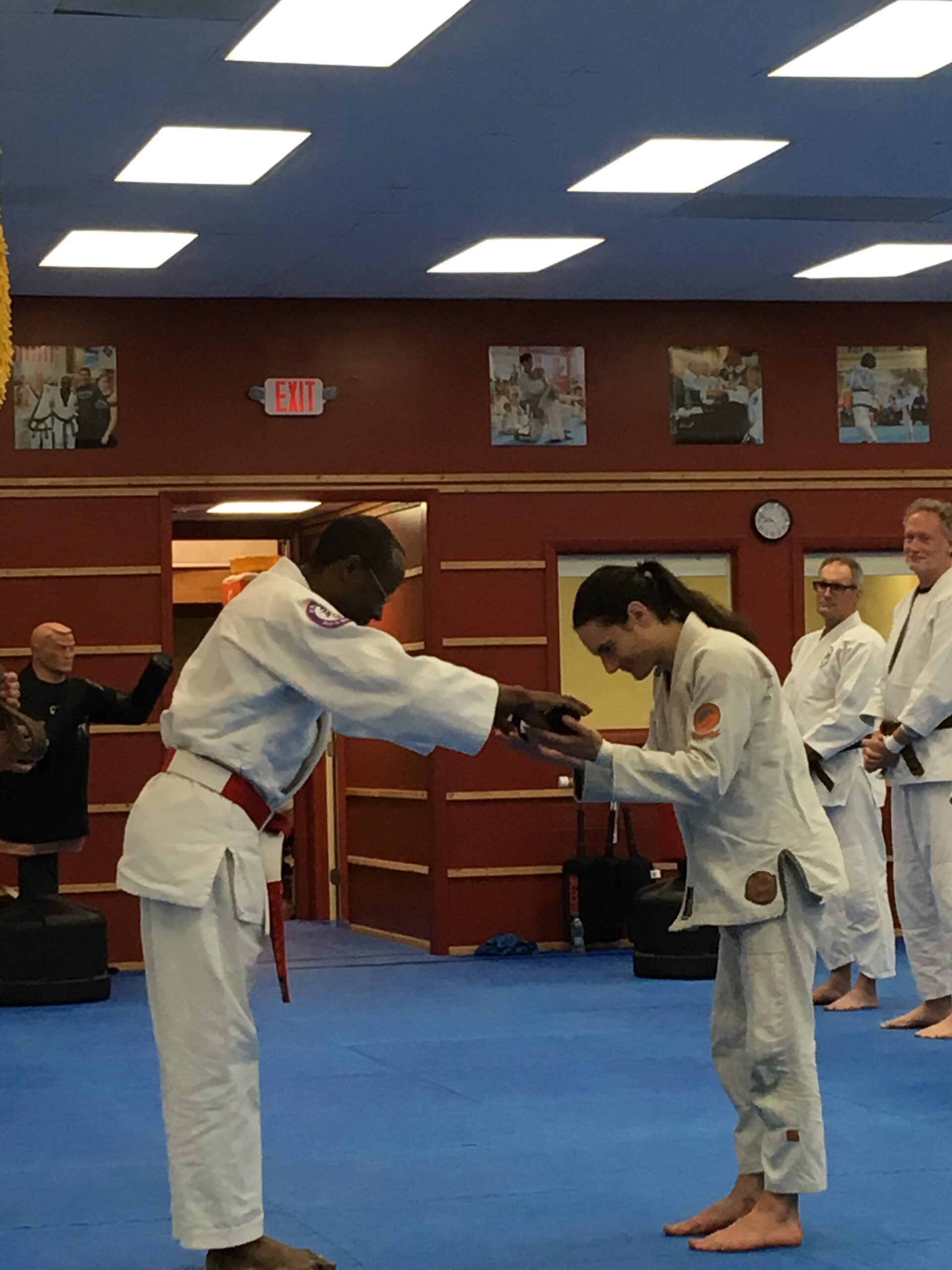 Belt ceremony on the mat