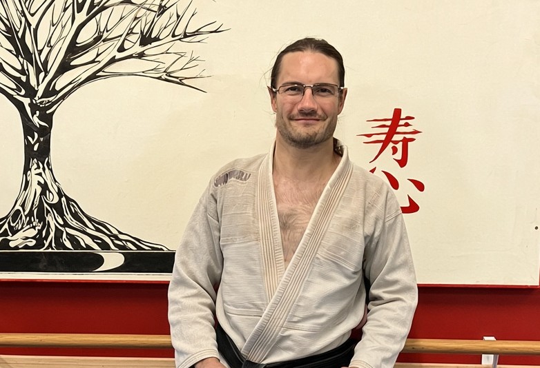 Andrew Ilardi in a gi at the dojo